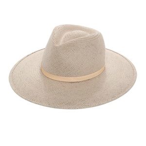 Janessa Leone Valentine Packable Straw Hat Grey